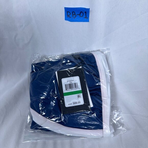 DKNY Women's Tankini Swimsuit Top Colorblock Removable Soft Cups Blue Size Large - Picture 3 of 3